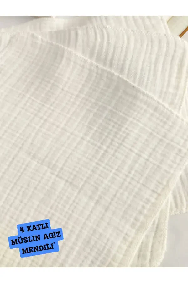 3 ли бебеk оғиз сочиғи 4 қат муслин 100% пахта мато тер бези тозалаш сочиғи - 2