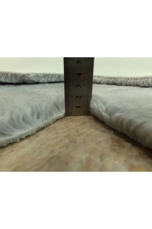 3 'Lİ Set Kaymas Taban Banyo Paspası Halısı 50x50 Yuvarlak Papatya 50x60 LAZER-60x100 LAZER-Açık Gri - 3