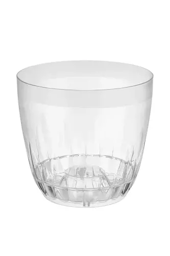 3 Litr Kristalli Orkide Tovasi Likopchali Shaffof Plastik Tova Ø18x16,5 Sm-3Lt - 4