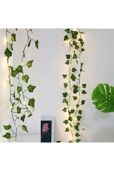 3 Meter Fairy LED String Lights Large-Leaved Artificial Vine Plane Tree Decorative Ornament - 15