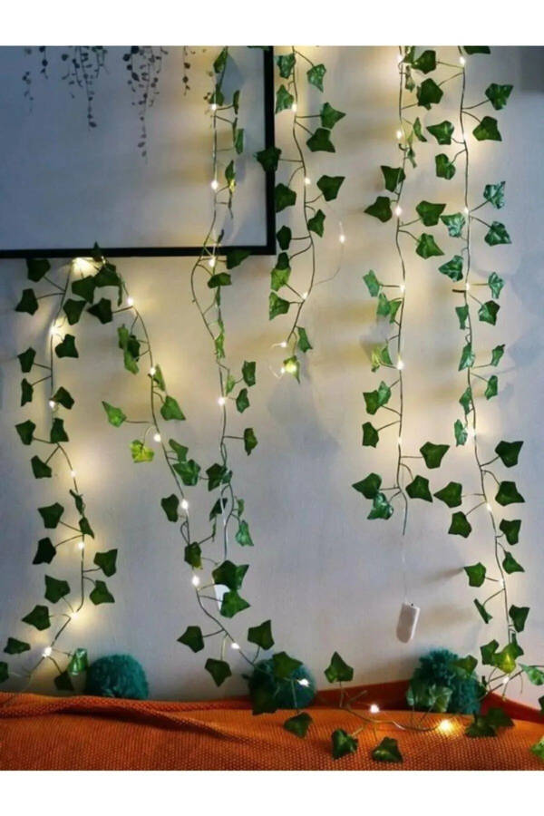 3 Meter Fairy LED String Lights Large-Leaved Artificial Vine Plane Tree Decorative Ornament - 17