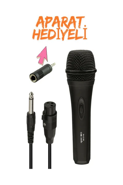 3 Metre Kablolu Dinamik Mikrofon Karaoke Hoparlörü Profesyonel Pc Müzik Kayıt Şarkı İçin El Mikrofon - HARRY