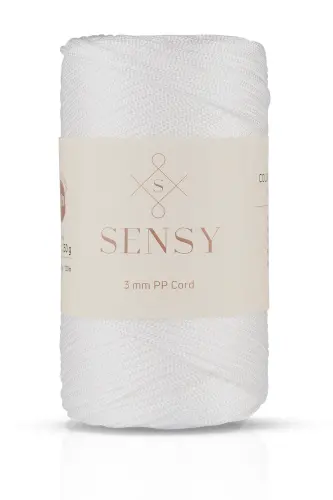 3 mm - 250 g Polyester Macrame Yarn White 120 M Polyester Macrame Yarn Placemat Yarn And Bag Yarn - White 