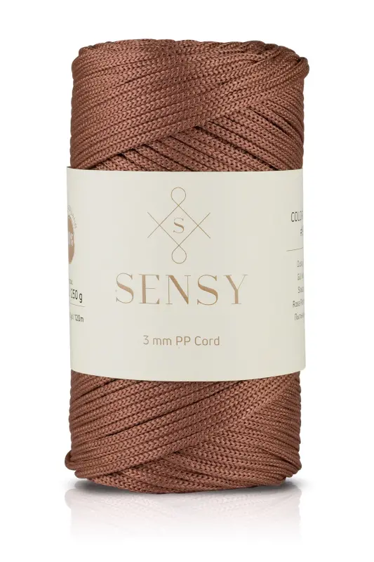 3 Mm - 250 gr Polyester Macrame Yarn Copper 120 M Polyester Macrame Yarn Placemat Yarn And Bag Yarn-Copper - 1