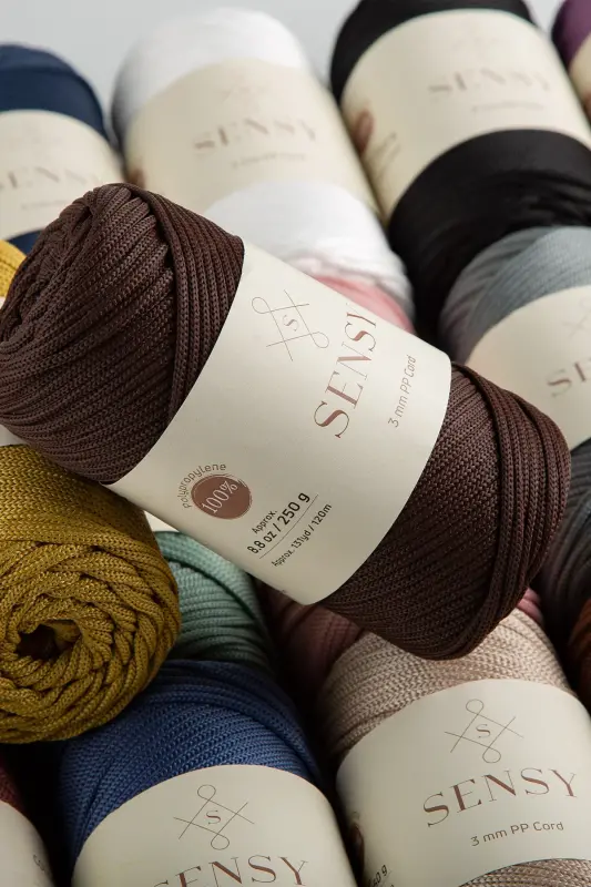 3 Mm - 250 gr Polyester Macrame Yarn Copper 120 M Polyester Macrame Yarn Placemat Yarn And Bag Yarn-Copper - 6