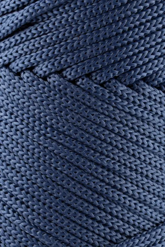 3 Mm - 250 gr Polyester Macrame Yarn Denim Blue 120 M Polyester Macrame Yarn Placemat Yarn and Bag Yarn-Denim Blue - 2