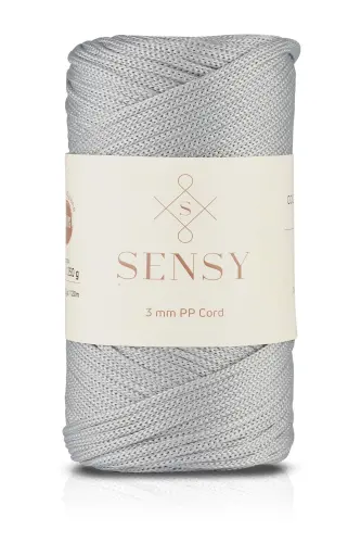 3 Mm - 250 gr Polyester Macrame Yarn Light Gray 120 M Polyester Macrame Yarn Placemat Yarn And Bag Yarn-Light Gray - 1