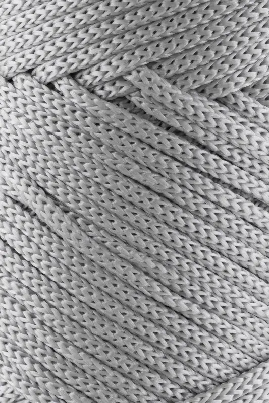 3 Mm - 250 gr Polyester Macrame Yarn Light Gray 120 M Polyester Macrame Yarn Placemat Yarn And Bag Yarn-Light Gray - 2