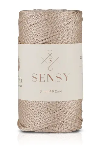 3 Mm - 250 gr Polyester Macrame Yarn Milk Coffee 12 