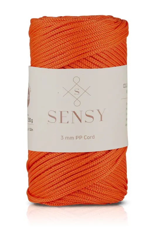 3 Mm - 250 gr Polyester Macrame Yarn Orange 120 M Polyester Macrame Yarn Placemat Yarn And Bag Yarn-Orange - 1