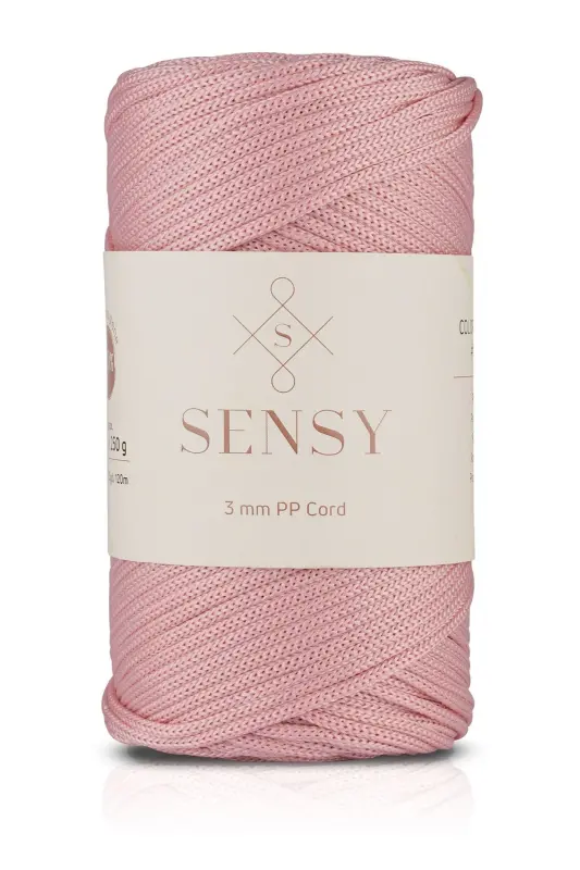 3 Mm - 250 gr Polyester Macrame Yarn Pink 120 M Polyester Macrame Yarn Placemat Yarn and Bag Yarn-Pink - 1
