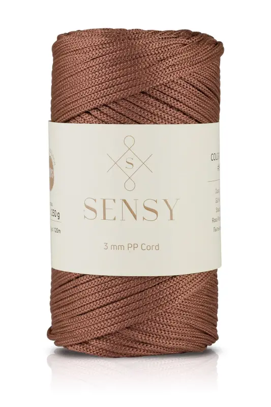 3 Mm - 250 gr Polyester Makrome Ipi Bakır 120 M Polyester Makrome Ip Supla Ip Ve Çanta Ipliği-Bakır - 1