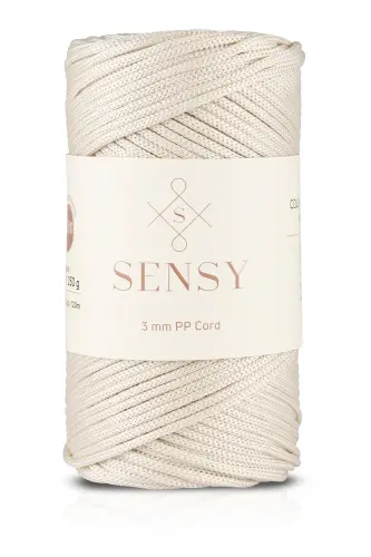 3 Mm - 250 gr Polyester Makrome Ipi Ekru 120 M Polyester Makrome Ip Supla Ip Ve Çanta Ipliği-Ekru 