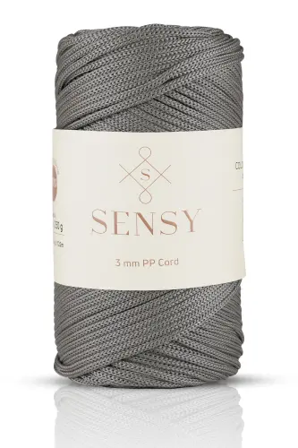 3 Mm - 250 gr Polyester Makrome Ipi Gri 120 M Polyester Makrome Ip Supla Ip Ve Çanta Ipliği-Gri 