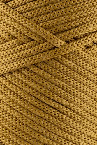 3 Mm - 250 gr Polyester Makrome Ipi Hardal 120 M Polyester Makrome Ip Supla Ip Ve Çanta Ipliği-Hardal - 2
