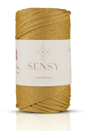 3 Mm - 250 gr Polyester Makrome Ipi Hardal 120 M Polyester Makrome Ip Supla Ip Ve Çanta Ipliği-Hardal 