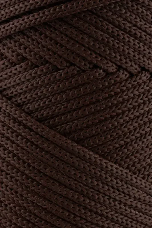 3 Mm - 250 gr Polyester Makrome Ipi Jigarrang 120 M Polyester Makrome Ip Supla Ip Va Çanta Ipliği-Jigarrang - 2