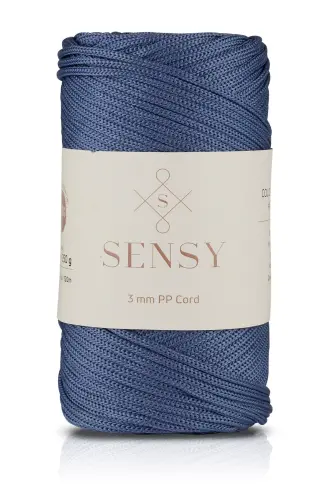 3 Mm - 250 gr Polyester Makrome İpi Kot Mavisi 120 M Polyester Makrome İp Supla İp Ve Çanta İpliği-Kot Mavisi 