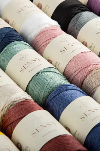 3 Mm - 250 gr Polyester Makrome Ipi Kulrang 120 M Polyester Makrome Ip Supla Ip Va Çanta Ipliği-Kulrang - 8