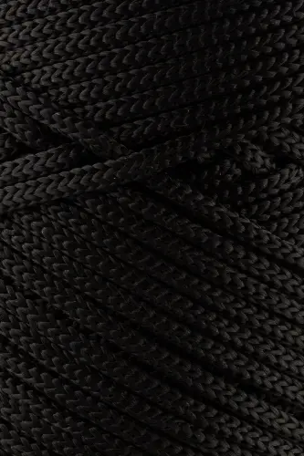 3 Mm - 250 gr Polyester Makrome Ipi Qora 120 M Polyester Makrome Ip Supla Ip Va Çanta Ipliği-Qora - 2