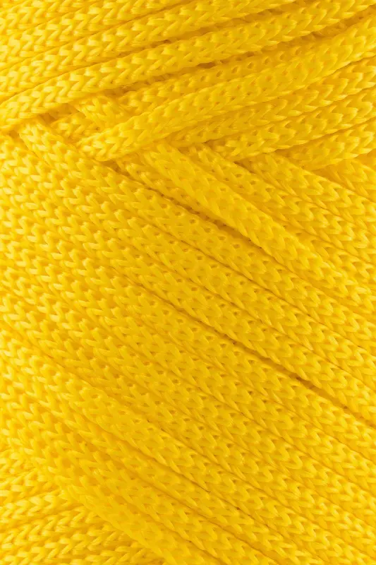3 Mm - 250 gr Polyester Makrome Ipi Sarı 120 M Polyester Makrome Ip Supla Ip Ve Çanta Ipliği-Sarı - 2