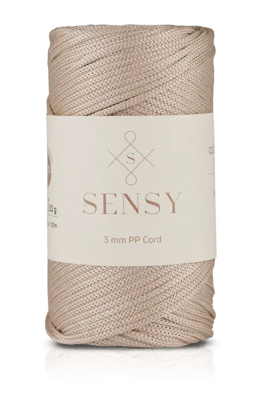 3 Mm - 250 gr Polyester Makrome Ipi Sütlü Kahve 120 M Polyester Makrome Ip Supla Ip Ve Çanta Ipliği-Sütlü Kahve - 1