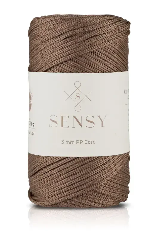 3 Mm - 250 gr Polyester Makrome Ipi Vizon 120 M Polyester Makrome Ip Supla Ip Ve Çanta Ipliği-Vizon - SENSY