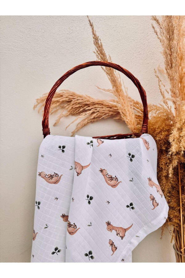 3 муслиновых органических хлопковых одеяла, многоцелевые, 80x80 см, для новорожденных. - 5