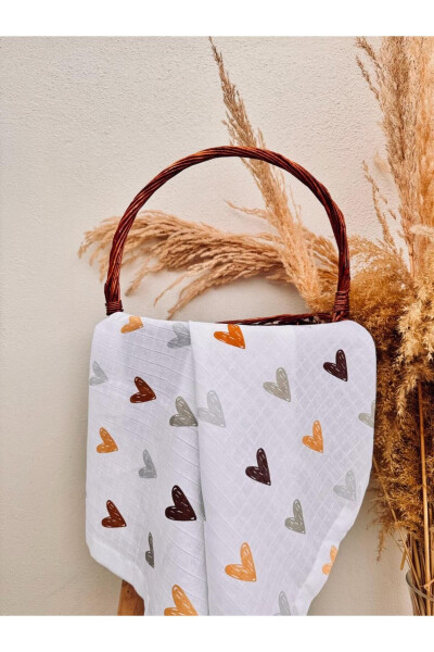 3 муслиновых органических хлопковых одеяла, многоцелевые, 80x80 см, для новорожденных. - 6