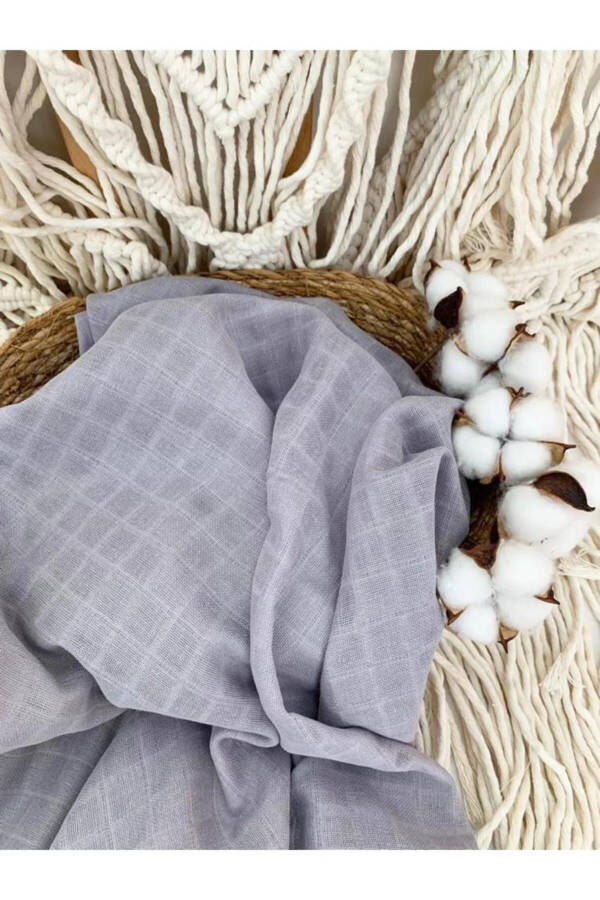 3-Pack 100% Cotton Organic Muslin Swaddle Blanket, Multi-Purpose, 80x80 cm, Newborn baby - 5