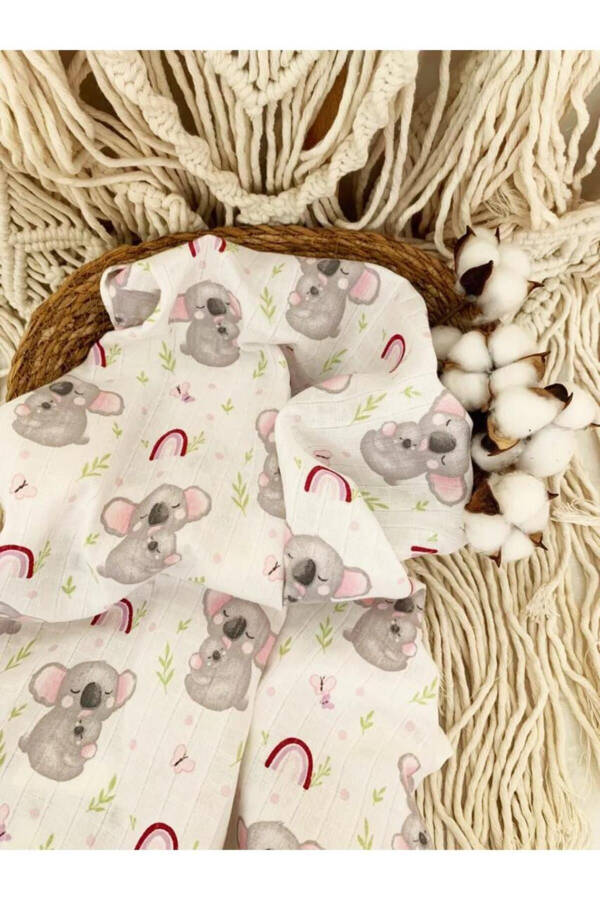 3-Pack 100% Cotton Organic Muslin Swaddle Blanket, Multipurpose, 80x80 cm, Newborn Baby - 2