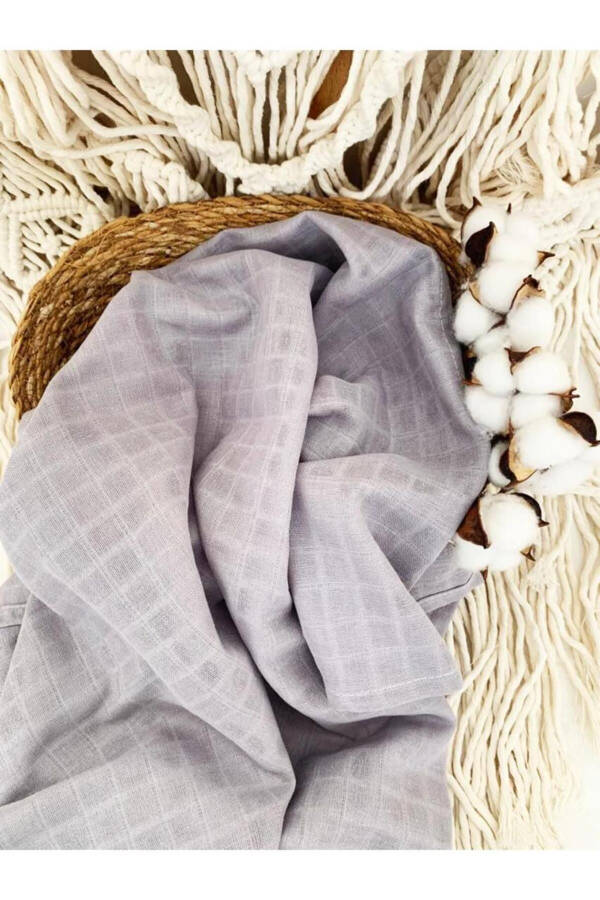 3-Pack 100% Cotton Organic Muslin Swaddle Blanket, Multipurpose, 80x80 cm, Newborn Baby - 5