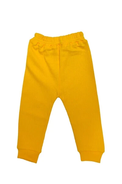 3 Pack 100% Cotton Ribbed Lycra Baby Leggings Single Bottom Leggings Daily - 4