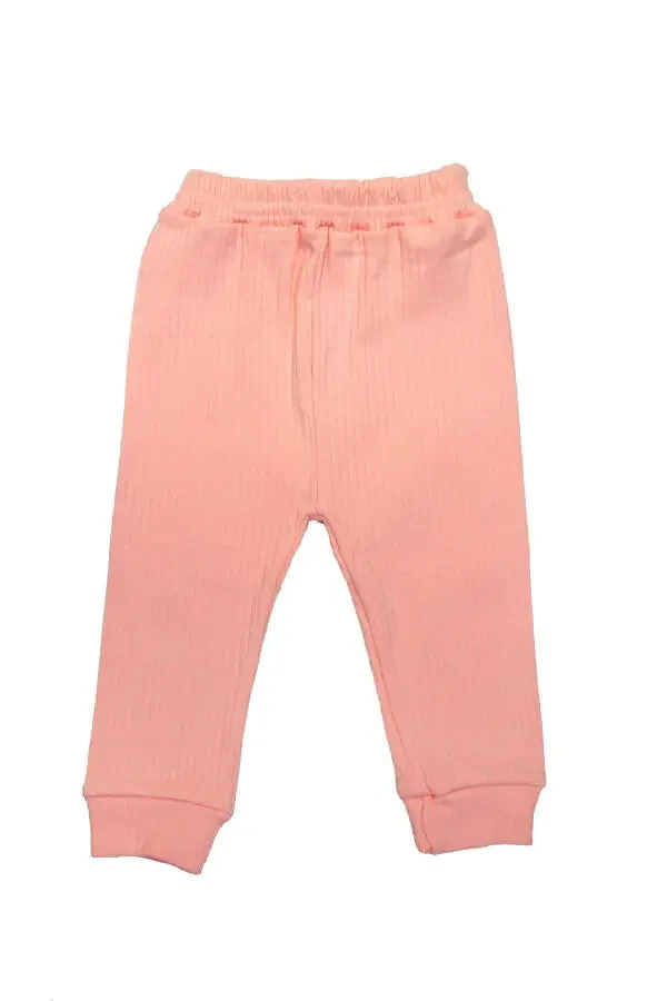 3 Pack 100% Cotton Ribbed Lycra Baby Leggings Single Bottom Leggings Daily - 8