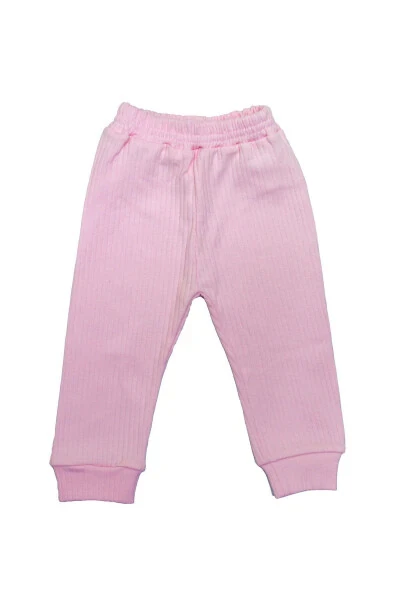 3 Pack 100% Cotton Ribbed Lycra Baby Leggings Single Bottom Leggings Daily - 10