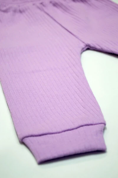 3 Pack 100% Cotton Ribbed Lycra Baby Leggings Single Bottom Leggings Daily - 11