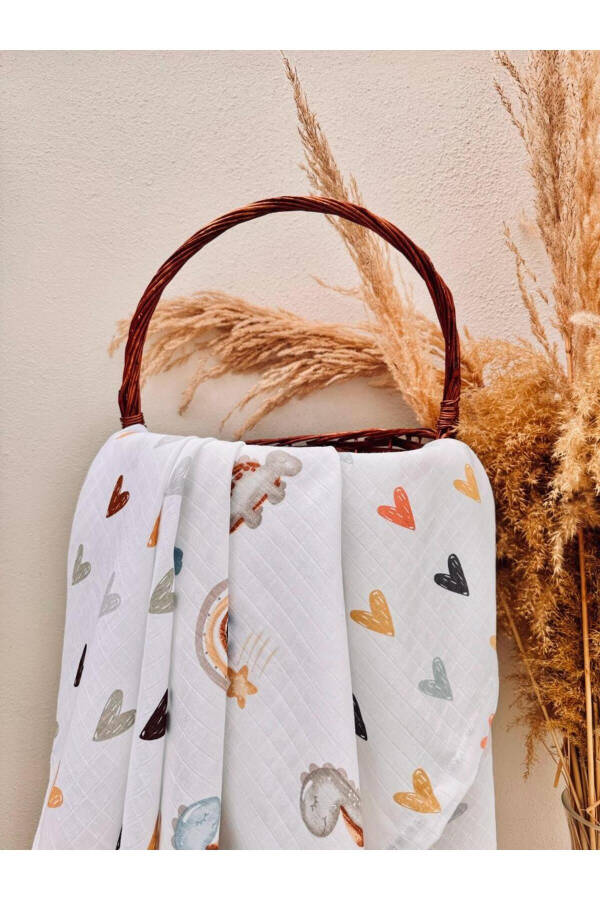 3-Pack 100% Organic Cotton Muslin Baby Blanket, Multi-Purpose, 80x80 cm, Newborn - 4