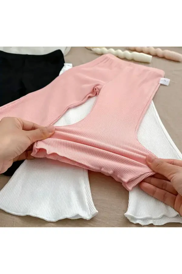 3 Pack Baby Girl and Girl Child Cashmere Comfortable Fit Spanish Leg Tights Trousers - 2