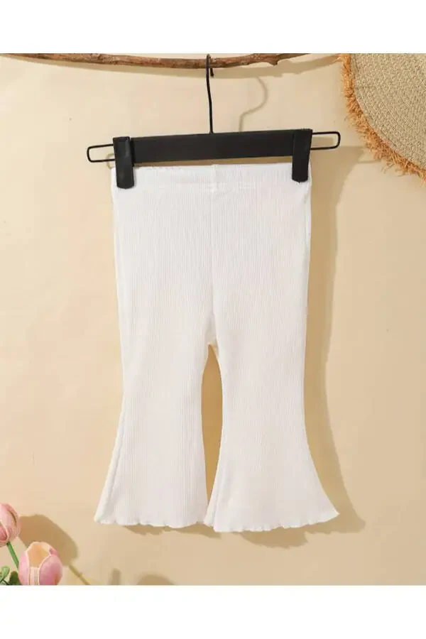 3 Pack Baby Girl and Girl Child Cashmere Comfortable Fit Spanish Leg Tights Trousers - 4