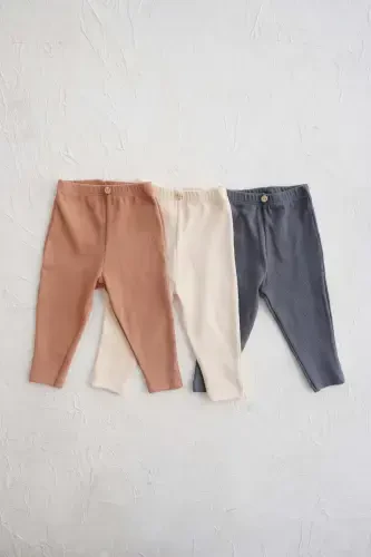 3 Pack Baby Rib Tights Model 4 - 1