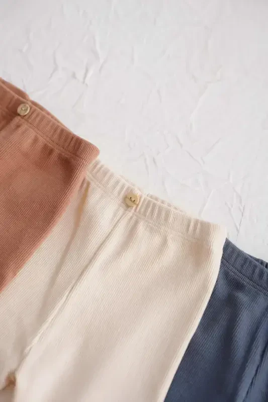 3 Pack Baby Rib Tights Model 4 - 4