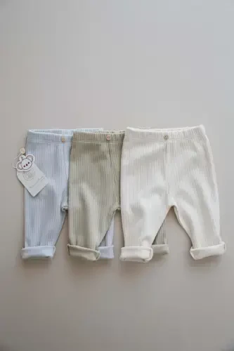 3 Pack Baby Ribbed Leggings Model 2 - OHLALAKOALA (1)