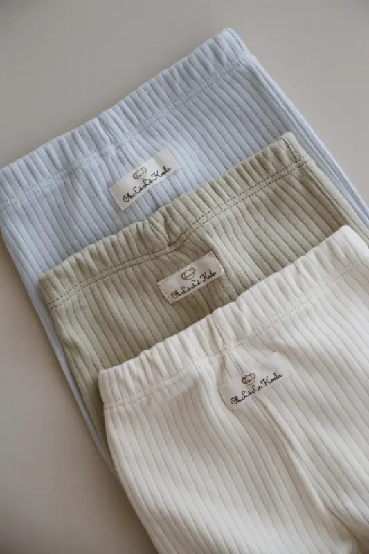 3 Pack Baby Ribbed Leggings Model 2 - 4