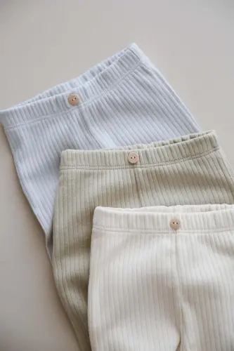 3 Pack Baby Ribbed Leggings Model 2 - 4