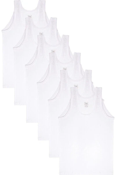 3 Pack Classic White Men's Tank Tops - 5
