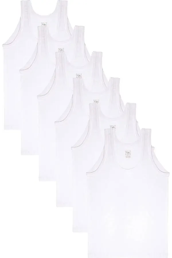 3 Pack Classic White Men's Tank Tops - 1