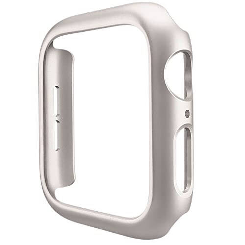 3 Pack Compatible for Apple Watch Case 44mm Series 6 Series 5 Series 4 / SE, Hard PC Bumper Case Protective Cover Frame [NO Screen Film] Compatible for iWatch Accessories 44mm, Starlight/White/Clear - 7