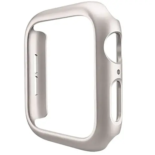 3 Pack Compatible for Apple Watch Case 45mm Series 8 Series 7, Hard PC Bumper Case Protective Cover Frame [NO Screen Film] Compatible for iWatch Accessories 45mm, Starlight/White/Clear - 7