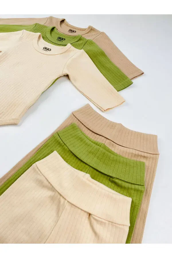 3-Pack Cotton Rib Basic Bodysuit Set - 5