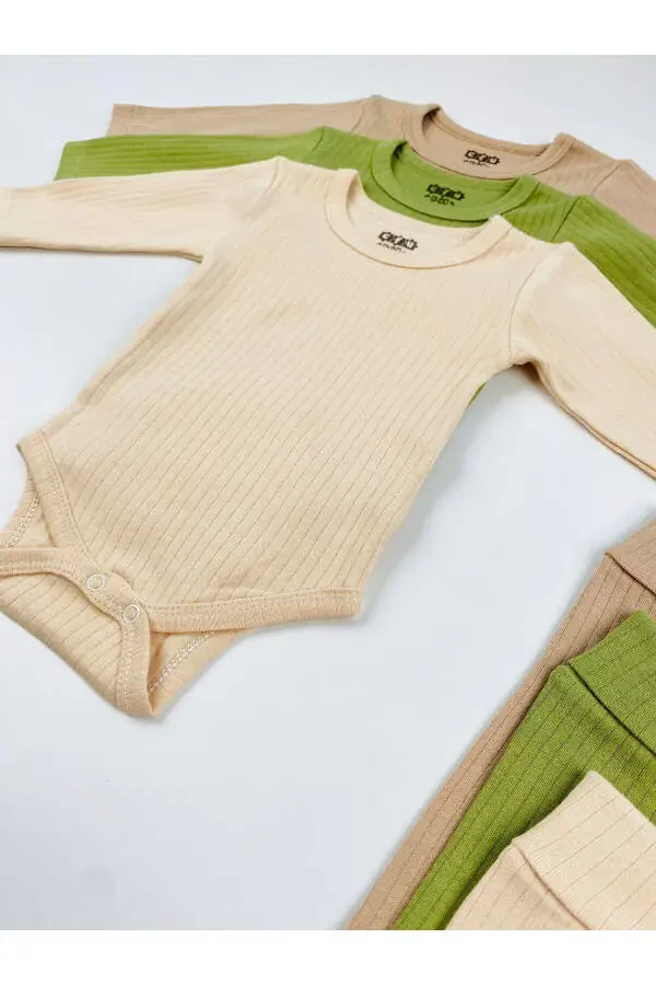 3-Pack Cotton Rib Basic Bodysuit Set - 7